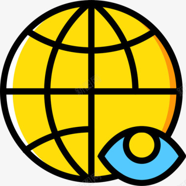 全球搜索引擎优化和分析2黄色图标图标