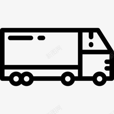 卡车运输车辆2直线图标图标