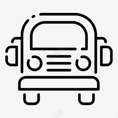 校车公共交通图标图标