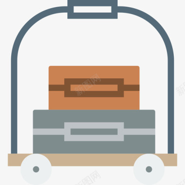 行李员旅行公寓图标图标