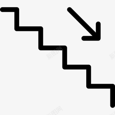 楼梯象形图3线形图标图标