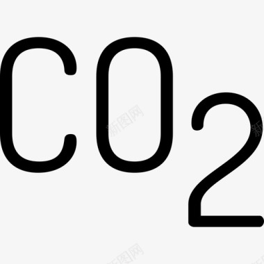 二氧化碳生态环境2线性图标图标