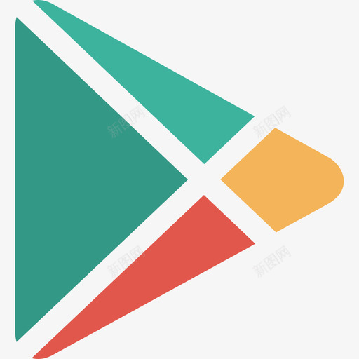 GooglePlaylogotypesflat图标svg_新图网 https://ixintu.com GooglePlay flat logotypes