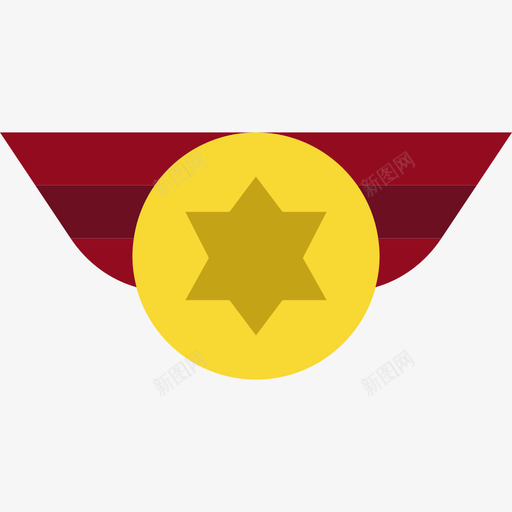勋章军徽扁平图标svg_新图网 https://ixintu.com 军徽 勋章 扁平