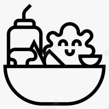 沙拉食品健康食品图标图标
