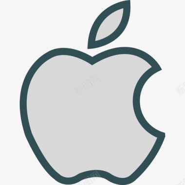 苹果品牌线性颜色图标图标