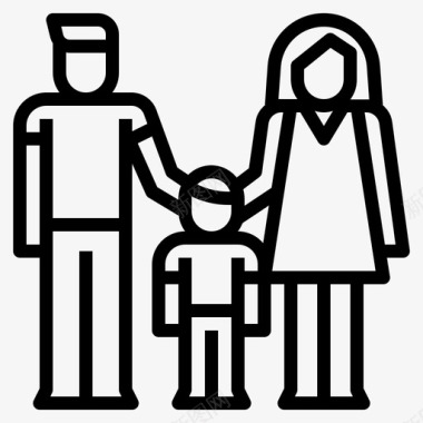 家庭父亲团体图标图标