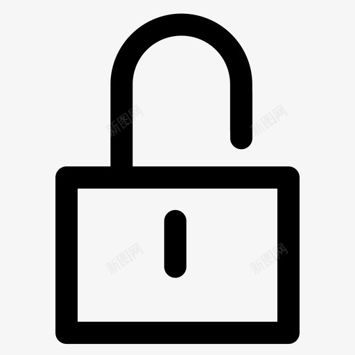 解锁挂锁用户界面图标svg_新图网 https://ixintu.com 挂锁 用户界面 用户界面轮廓 解锁