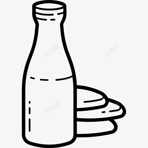 牛奶饮料和零食手工制作图标svg_新图网 https://ixintu.com 手工制作 牛奶 饮料和零食