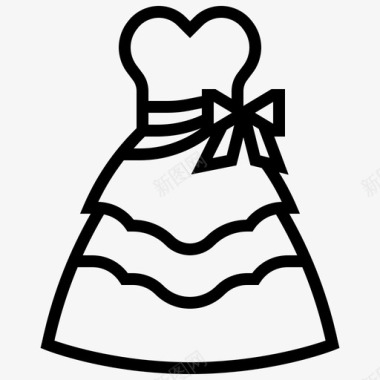 礼服新娘结婚图标图标