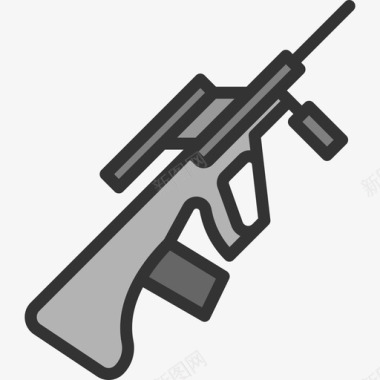 步枪武器线颜色图标图标