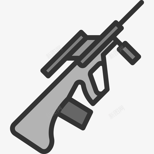 步枪武器线颜色图标svg_新图网 https://ixintu.com 步枪 武器 线颜色