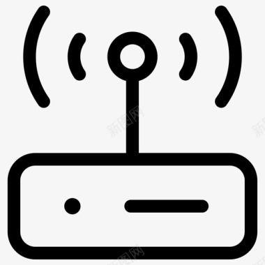 Wifi技术图标集合线性图标