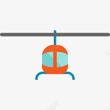 直升机运输图标集扁平图标