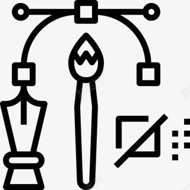 向量学校图标集合线性图标