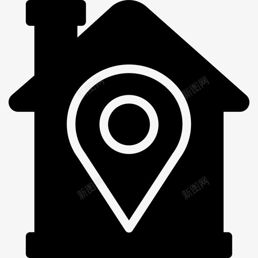 房子房地产12填充图标svg_新图网 https://ixintu.com 填充 房地产12 房子