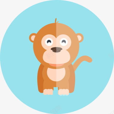 猴子动物可爱的动物汇编图标图标