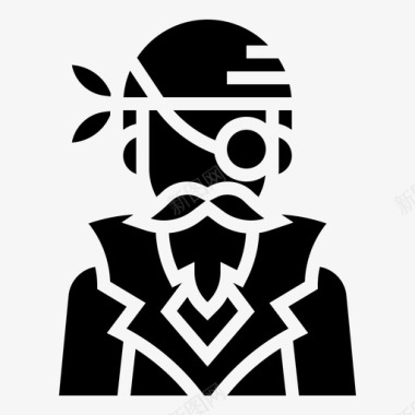 海盗头像男图标图标