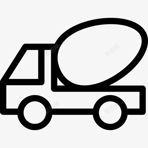 卡车运输2直线图标svg_新图网 https://ixintu.com 卡车 直线 运输2