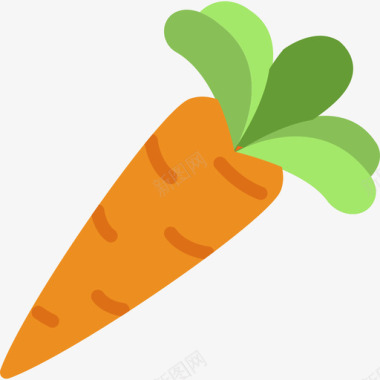 胡萝卜美食套餐扁平图标图标