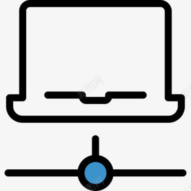 笔记本电脑商务套装2蓝色图标图标