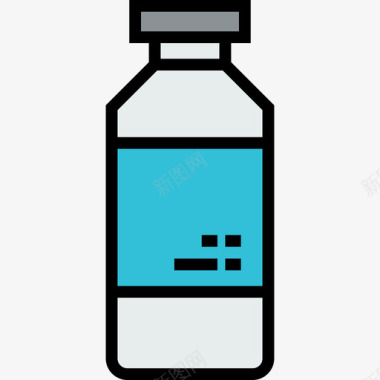 酒精健康和医学线性颜色图标图标