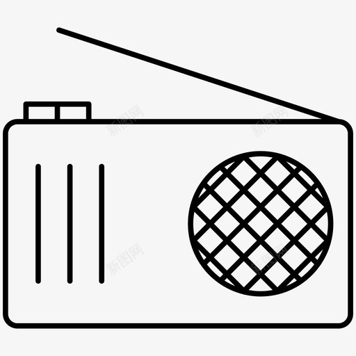 收音机接收器电子设备外形图标svg_新图网 https://ixintu.com 接收器 收音机 电子设备外形图标