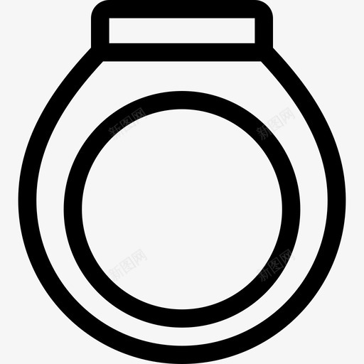 戒指珠宝轮廓图标svg_新图网 https://ixintu.com 戒指 珠宝 轮廓