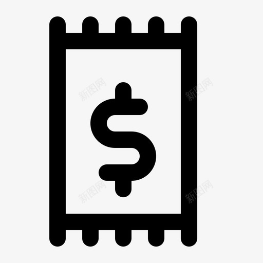 收据账单支票图标svg_新图网 https://ixintu.com 凭证 对账单 支票 收据 账单 购物线路图标集