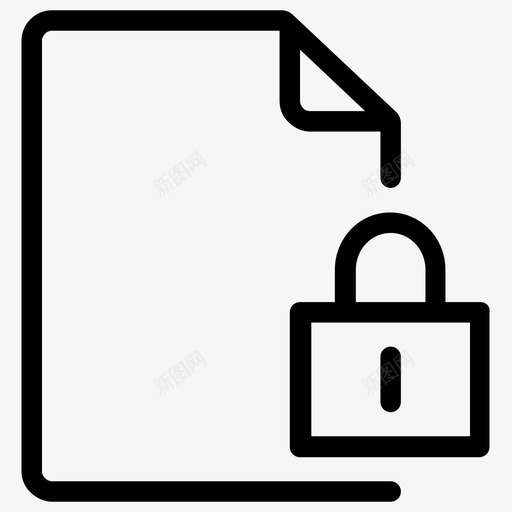 带锁文档文件密码图标svg_新图网 https://ixintu.com 卡拉瓦 安全 密码 带锁文档 文件