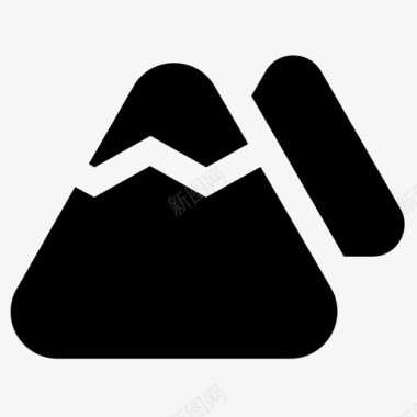 山自然滑雪图标图标