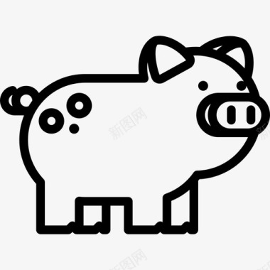 猪动物5直系图标图标