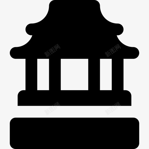 中国寺庙旅游图标集填充svg_新图网 https://ixintu.com 中国寺庙 填充 旅游图标集