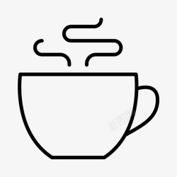 杯子中的可可巧克力热巧克力可可杯子图标高清图片