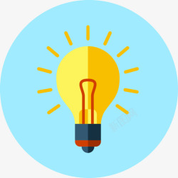 icon65圆形物理灯泡物理圆形图标高清图片