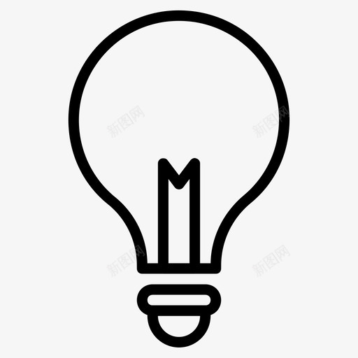 灯泡创意电图标svg_新图网 https://ixintu.com 创意 创新 灯泡 电 科技路线