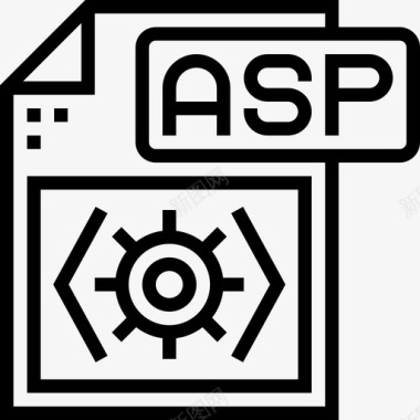 Asp文件类型3线性图标图标