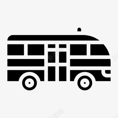 小巴汽车公共交通图标图标