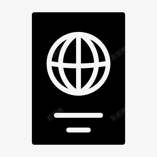 护照证件身份证图标svg_新图网 https://ixintu.com 护照 旅行 旅行套装 证件 身份证