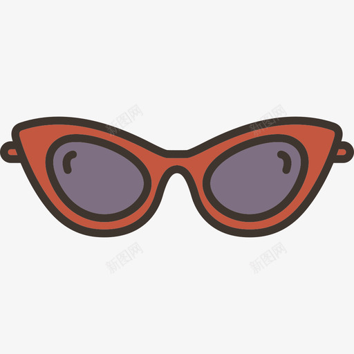 猫眼眼镜线性颜色时尚套装其他图标svg_新图网 https://ixintu.com 其他 猫眼眼镜 线性颜色时尚套装