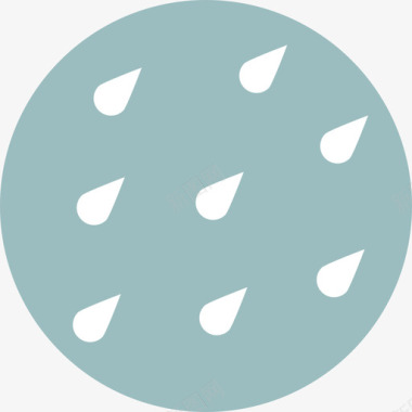 雨14号天气圆形平坦图标图标