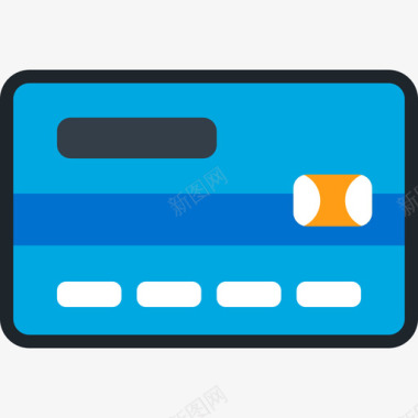 信用卡电子商务13线性彩色图标图标