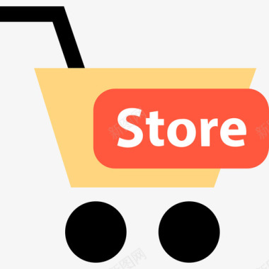 购物车购物电子商务2扁平图标图标
