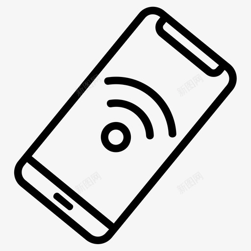 智能手机连接移动图标svg_新图网 https://ixintu.com wifi 智能手机 移动 连接