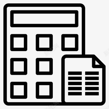 计算器文档商务金融图标图标