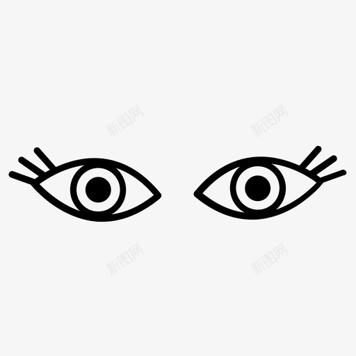 睁开眼睛身体眼睛图标svg_新图网 https://ixintu.com 两只眼睛 眼睛 睁开眼睛 身体 部分