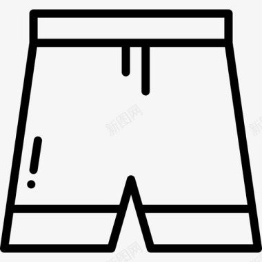 短裤运动3直线型图标图标