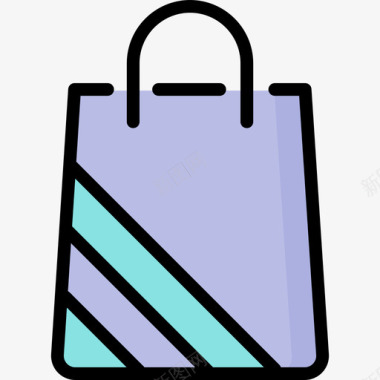 购物袋生日2线性颜色图标图标