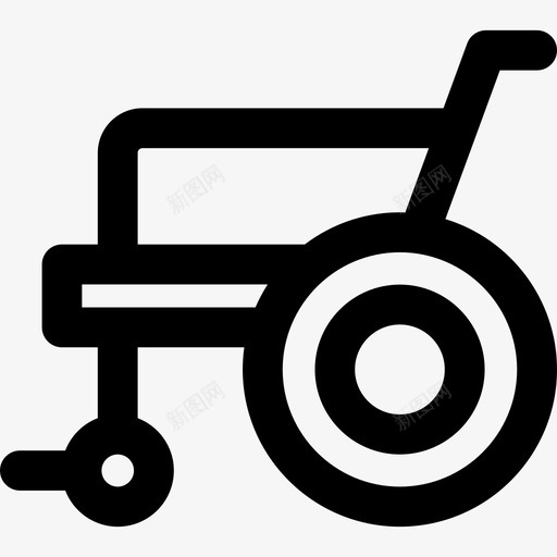 轮椅医院6直线型图标svg_新图网 https://ixintu.com 医院6 直线型 轮椅