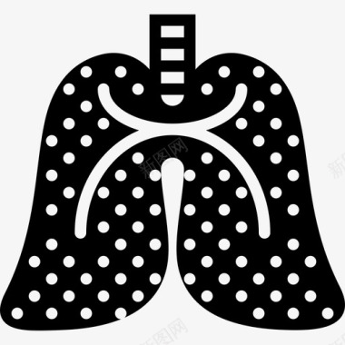 肺部医疗收集2填充图标图标